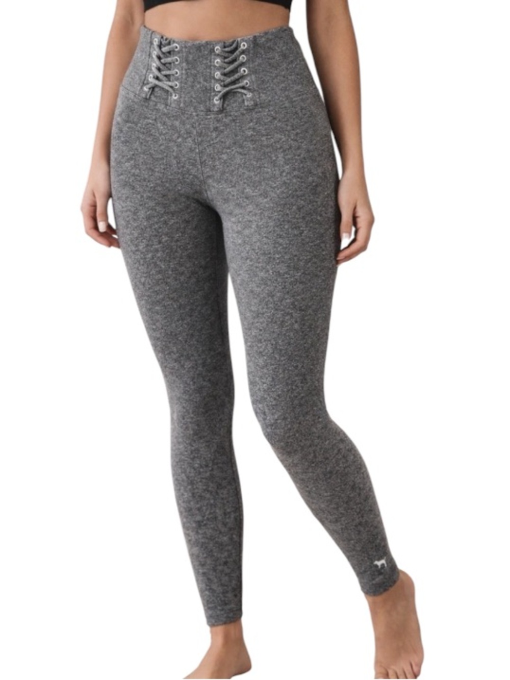 PINK Lace Up Logo Athletic Leggings